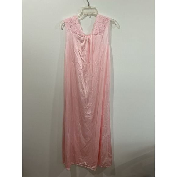 Vintage Vanity Fair 2 Pc Pink Lace Nightgown & Robe Peignoir Set Size Small - Picture 9 of 11